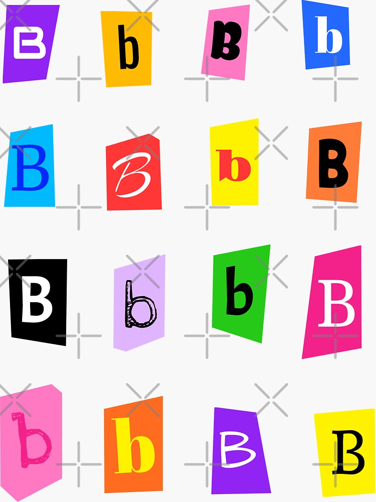 "magazine Cut-out 'B' Letters Set" Sticker For Sale By Words-Artist ...