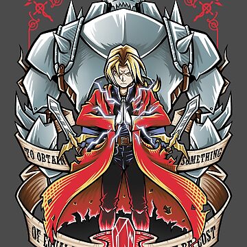 FullMetal Alchemist Anime Edward and Alphonse on Orange Refrigerator Magnet  NEW