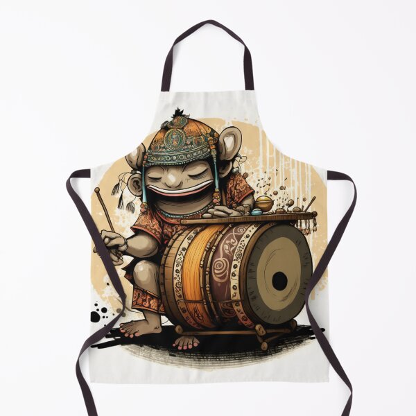Item preview, Asian percussionist, drum and stick designed and sold by jsebouvi.