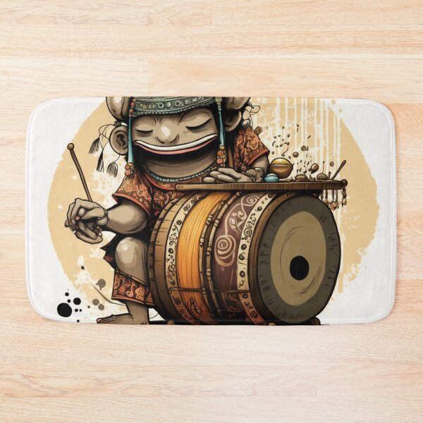 Item preview, Asian percussionist, drum and stick designed and sold by jsebouvi.