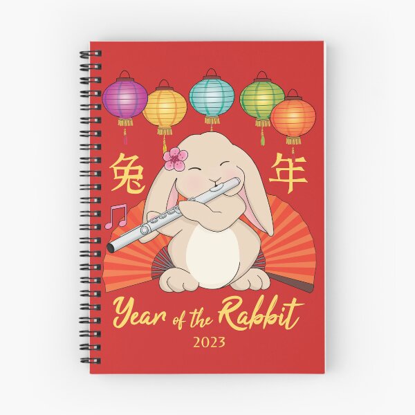 Item preview, Flute Bunny Chinese New Year of the Rabbit 2023 designed and sold by Jazznote.