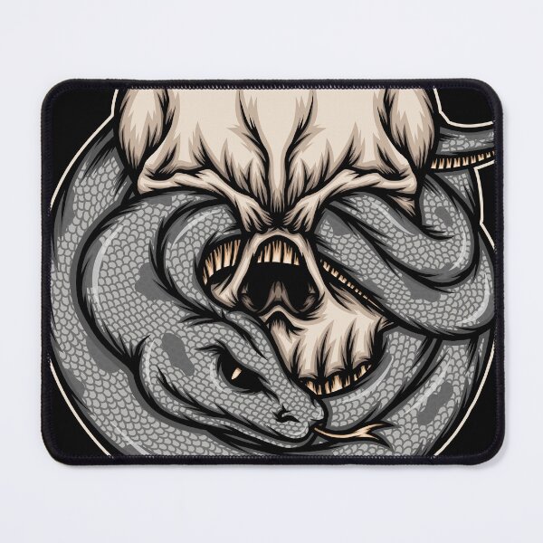 Item preview, Skull with snake illustration designed and sold by WODEXZ.