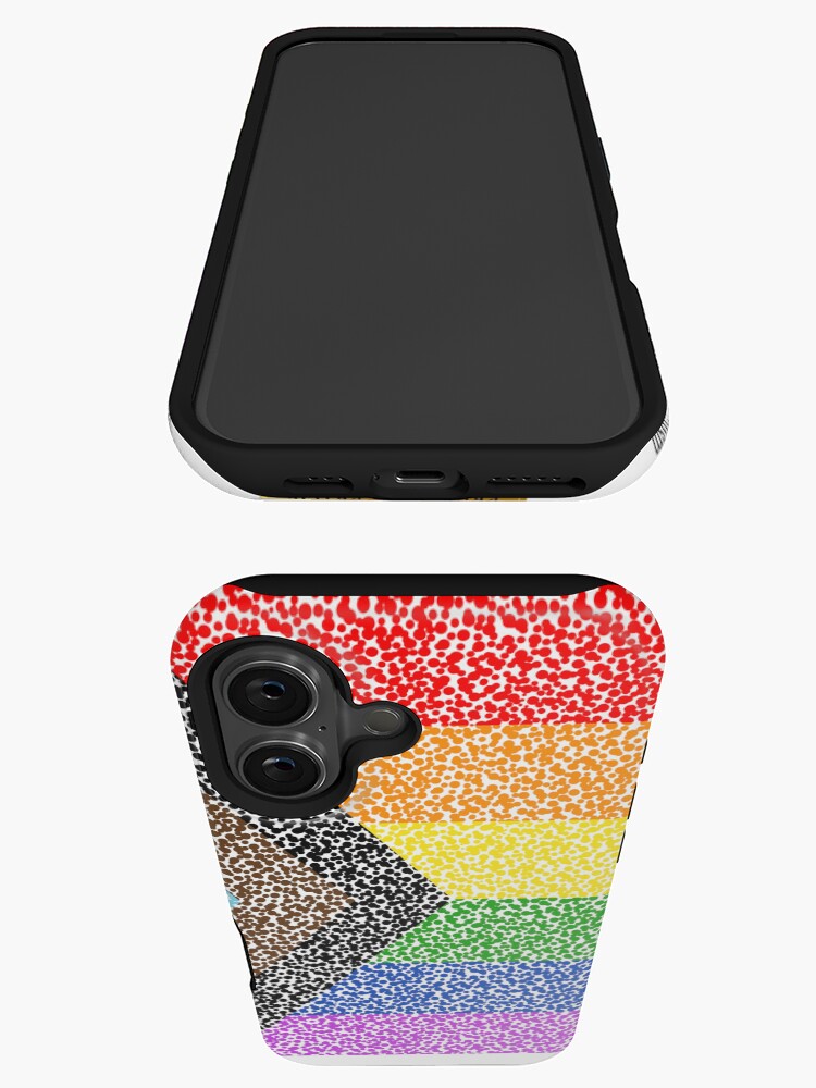 Thumbnail 3 of 4, iPhone Case, Progress Pride LGBT Pride Flag in Pointillism designed and sold by LGBT-Pride-Flag.