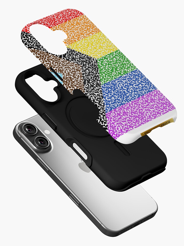 Thumbnail 2 of 4, iPhone Case, Progress Pride LGBT Pride Flag in Pointillism designed and sold by LGBT-Pride-Flag.