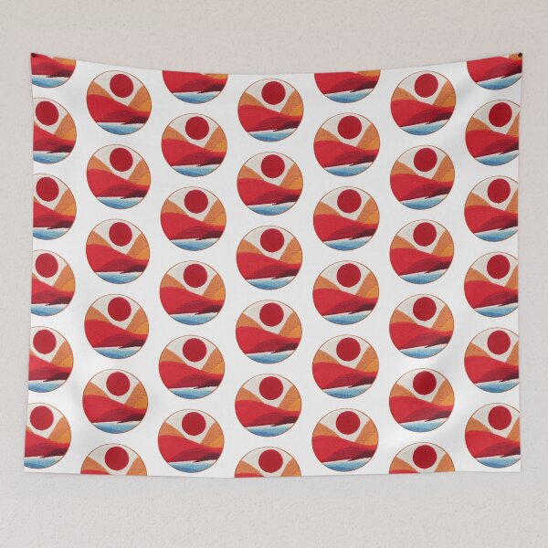 Item preview, Red Sun Sticker designed and sold by designolo.