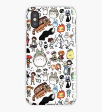 Kawaii Ghibli Doodle iPhone Case
