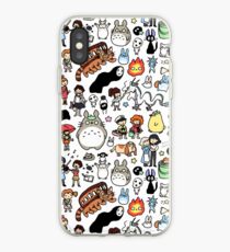 Kawaii Ghibli Doodle iPhone Case