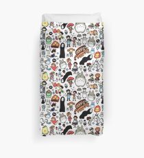 Kawaii Ghibli Doodle Duvet Cover