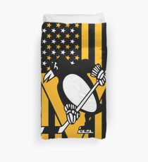 Pittsburgh Penguins American Flag Duvet Cover