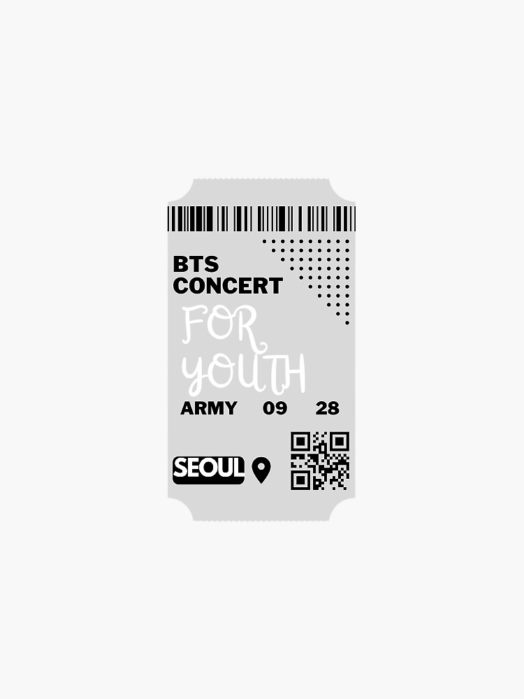 a bts concert ticket for for youth song