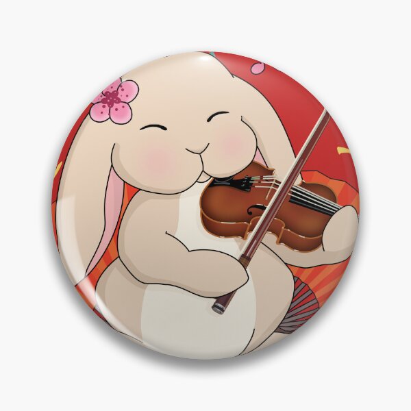 Item preview, Violin Bunny Chinese New Year of the Rabbit 2023 designed and sold by Jazznote.