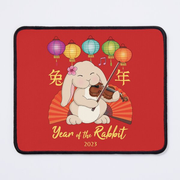 Item preview, Violin Bunny Chinese New Year of the Rabbit 2023 designed and sold by Jazznote.