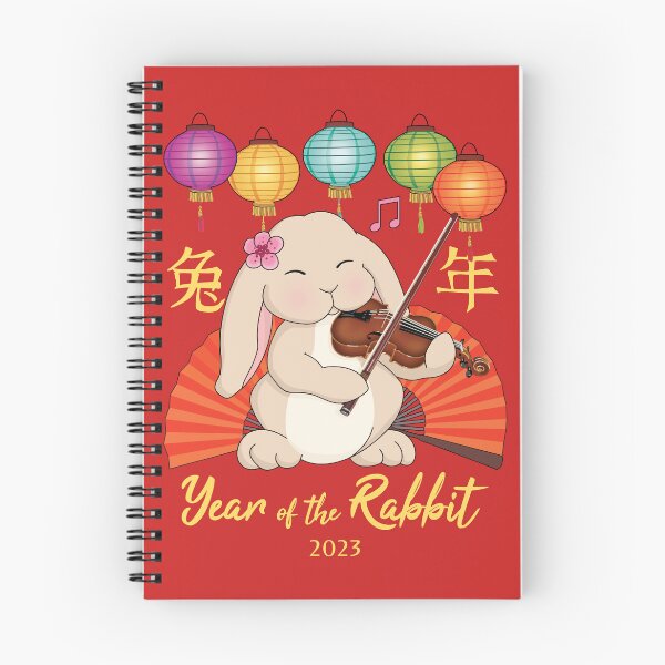 Item preview, Violin Bunny Chinese New Year of the Rabbit 2023 designed and sold by Jazznote.