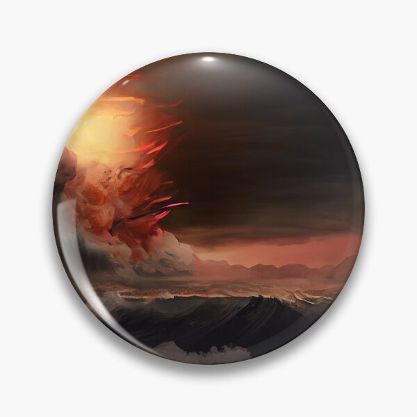 Item preview, Fantasy Landscape Art-PA1169(A painting of a large body of water surrounded by clouds) designed and sold by aryan-gallery.