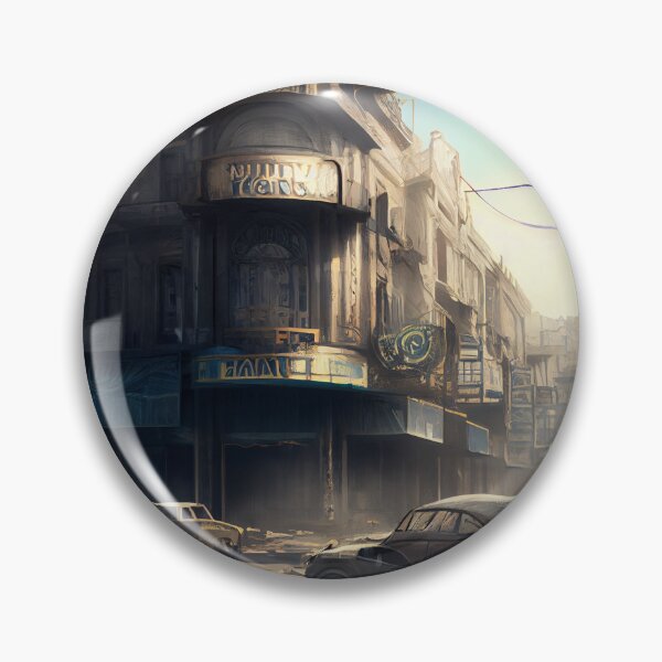 Item preview, Fantasy Landscape Art-PA1162(A man standing on a city street next to a car) designed and sold by aryan-gallery.