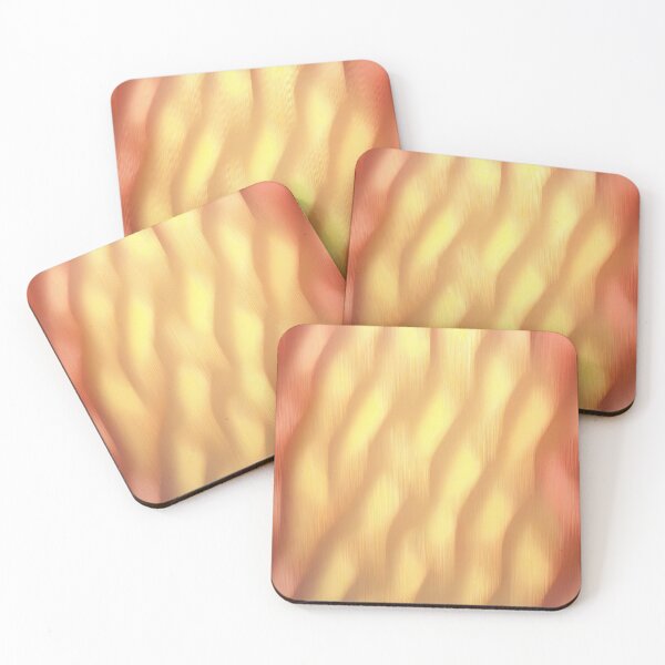 Artikelvorschau, "Brooklynn" - Watercolor Abstract Painting Stripes Pattern in Yellow, Red, White, Pink, Orange, Cream, entworfen und verkauft von HiArtify ❤️.