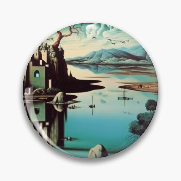 Item preview, Fantasy Landscape Art-PA1144(A painting of a castle in the middle of a lake) designed and sold by aryan-gallery.