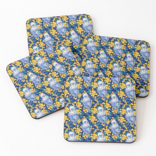 Item preview, Budgie And Wattle Pattern designed and sold by Sketchbook Designs.