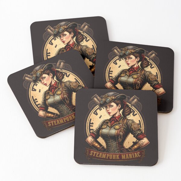 Item preview, Steampunk Maniac Woman Engineer Mechanic designed and sold by Shaani.