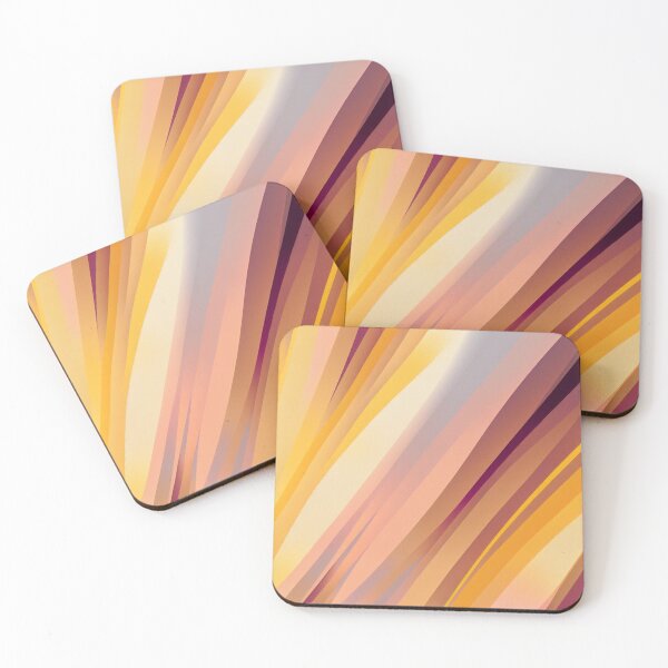 Artikelvorschau, "Blair" - Watercolor Abstract Painting Stripes Pattern in Yellow, Red, White, Pink, Orange, Cream, entworfen und verkauft von HiArtify ❤️.