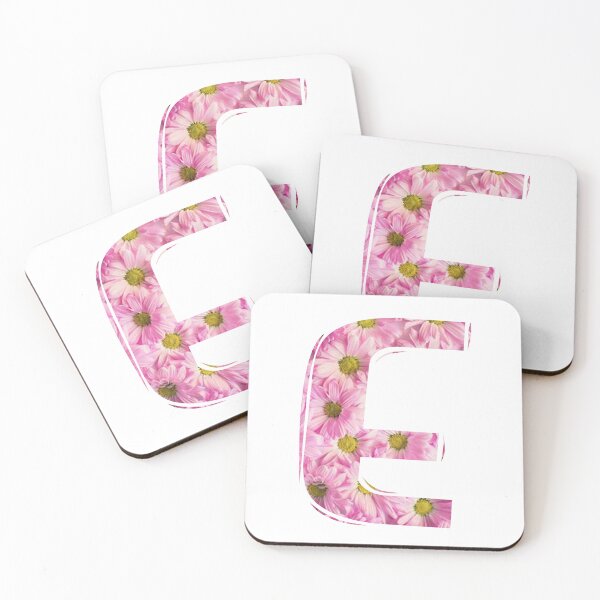 Aperçu de l'œuvre lettre E Fleurs rose clair créée et vendue par ahmedbakkali.