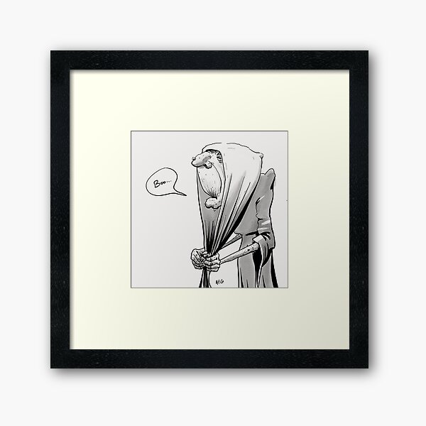 Inktober 2017 Day 22 - Old Witch Boo Framed Art Print