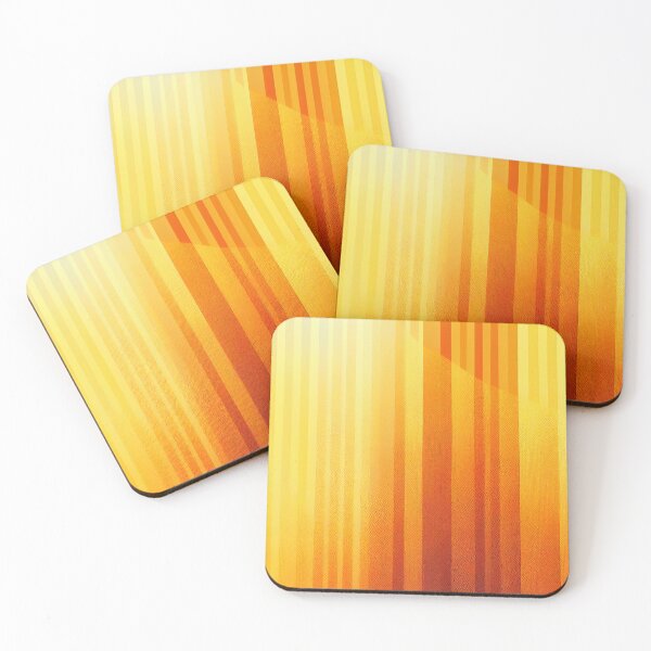 Artikelvorschau, "Hallie" - Watercolor Abstract Painting Stripes Pattern in Yellow, Red, White, Pink, Orange, Cream, entworfen und verkauft von HiArtify ❤️.