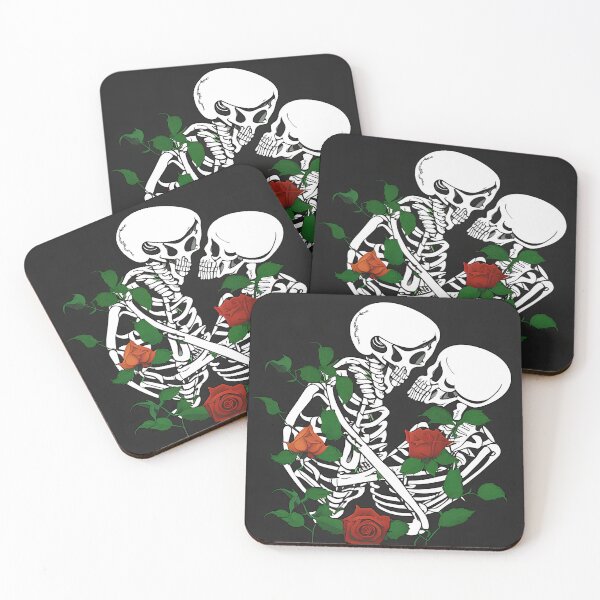 Item preview, Valentine's Day Skeleton Couple with Red Roses Gift designed and sold by TMelonShop.