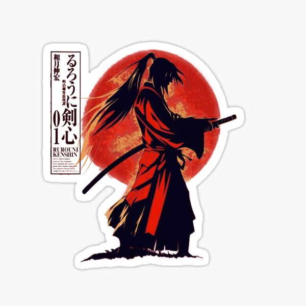 Himura kenshin - Kenshin manga Sticker by ArtSellerWorker