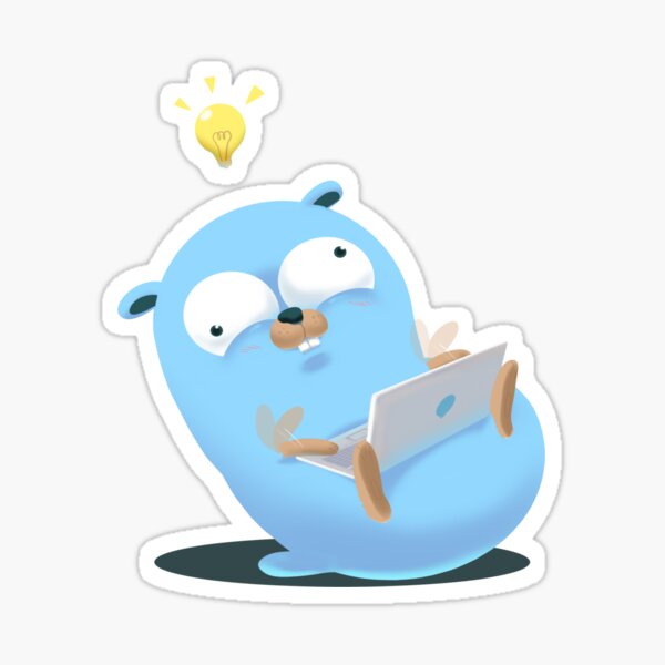 Golang Gopher mouse for developer Sticker