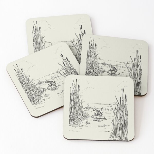 Item preview, Cute Vintage Cottagecore Aesthetic Frog Sitting by the Pond Thinking, Emo Depressed Frogge by Lake designed and sold by MinistryOfFrogs.