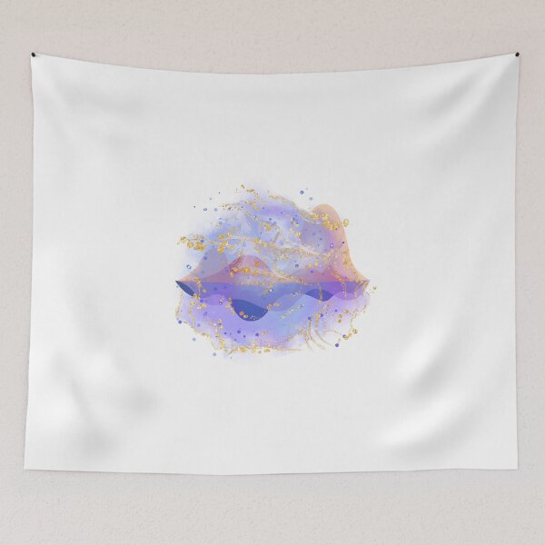 Item preview, Shades of purple with gold, Abstract art, Waves of the earth designed and sold by hedru.