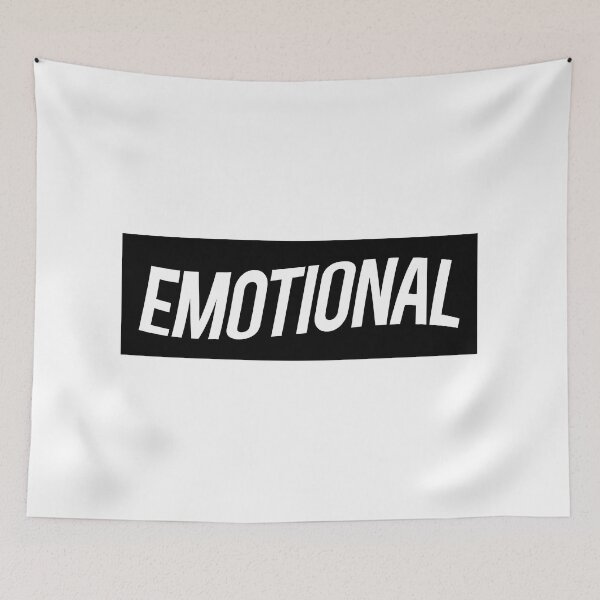 Item preview, Emotional - Rectangle Shape Sticker / T-shirt Design designed and sold by krazybookz.