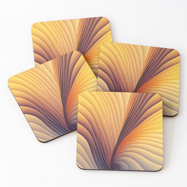 Artikelvorschau, "Ophelia" - Watercolor Abstract Painting Stripes Pattern in Yellow, Red, White, Pink, Orange, Cream, entworfen und verkauft von HiArtify ❤️.