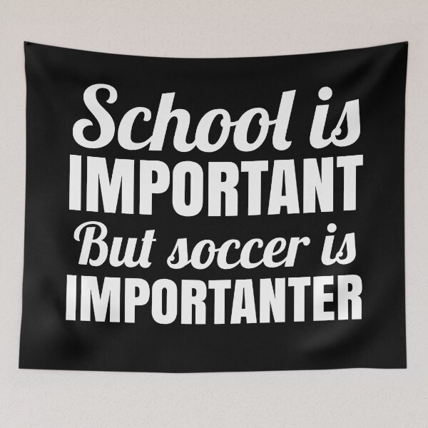 Item preview, SCHOOL IS IMPORTANT BUT SOCCER IMPORTANTER designed and sold by EnzoVectorism.