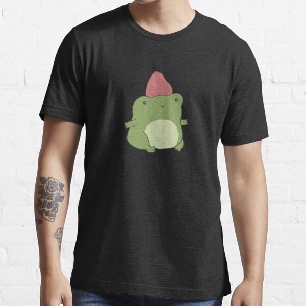 Cottagecore Aesthetic Cute Kawaii Frog Strawberry Hat T-Shirt