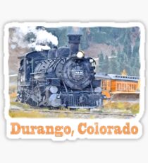 Durango Colorado, Durango Silverton Steam Train Railway Sticker