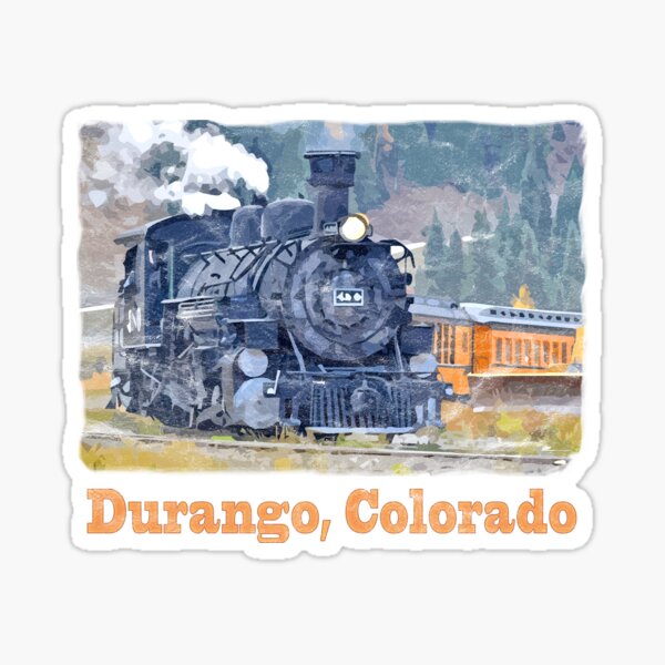 Durango Colorado, Durango Silverton Steam Train Railway Sticker