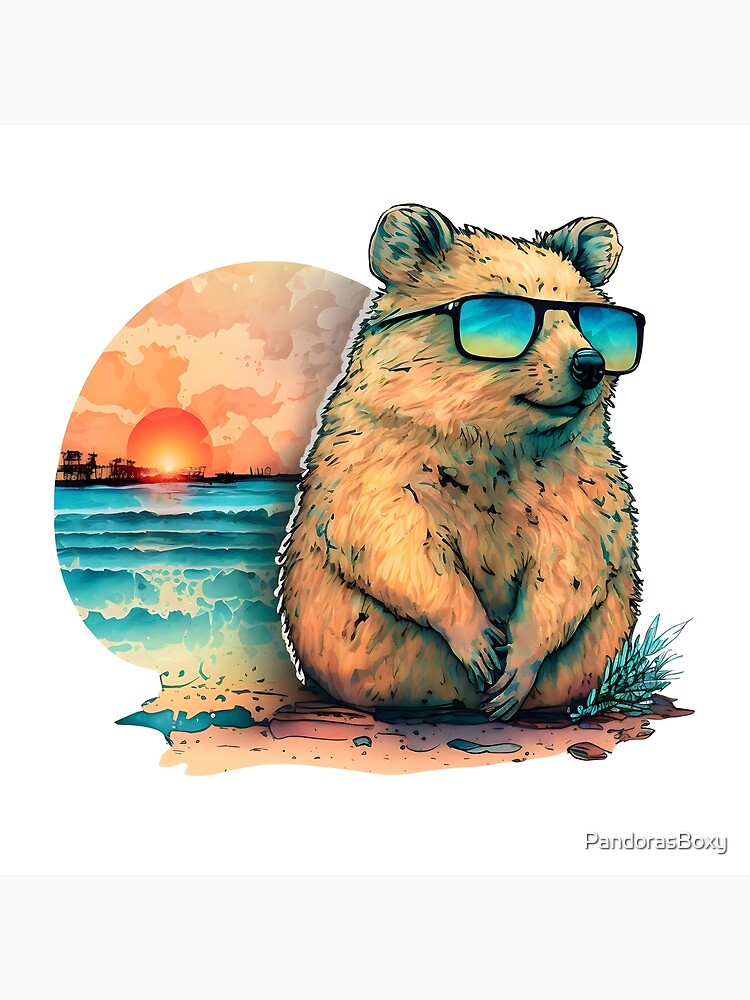 Vintage Quokka Shirt Sunset