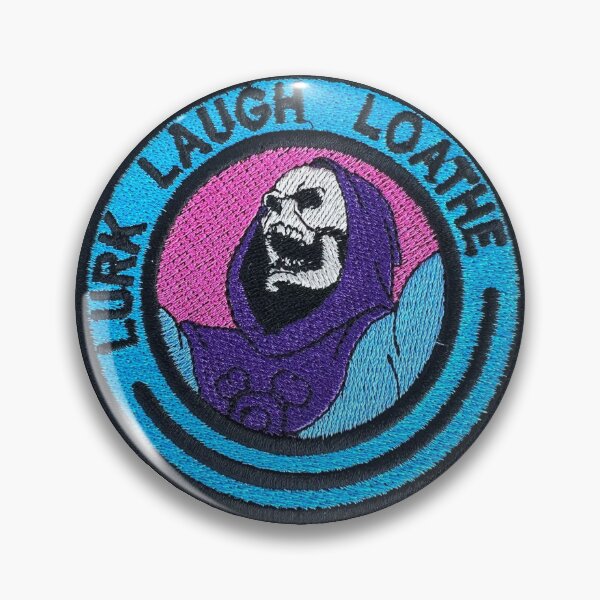 Item preview, Lurk Laugh Loathe Skeleton Sticker designed and sold by designolo.