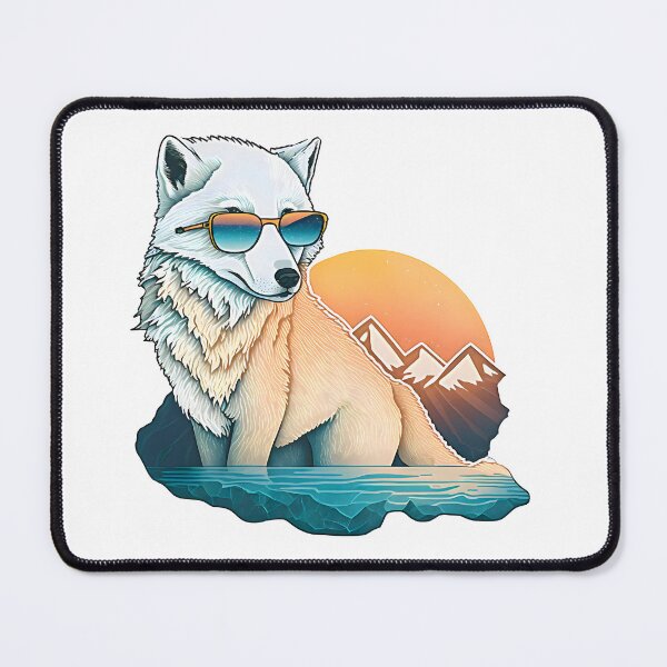 Item preview, Sunset Arctic Fox | Vintage Arctic Fox | Summer Arctic Fox | Beach Arctic Fox designed and sold by CosmicLoots.