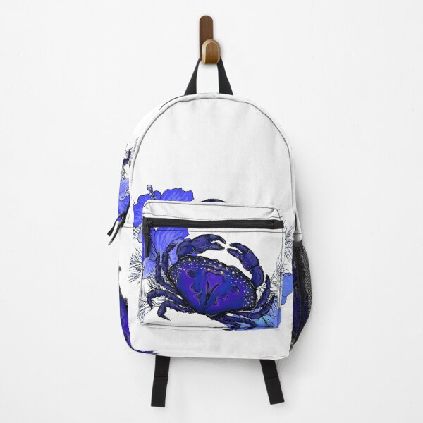Item preview, blue crab and blue hibiscus designed and sold by NayaChu.