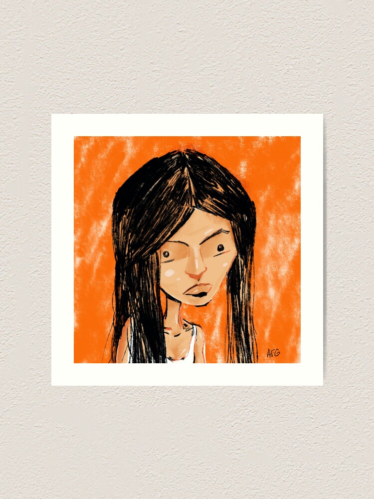 Alternate view of Orange Girl Art Print