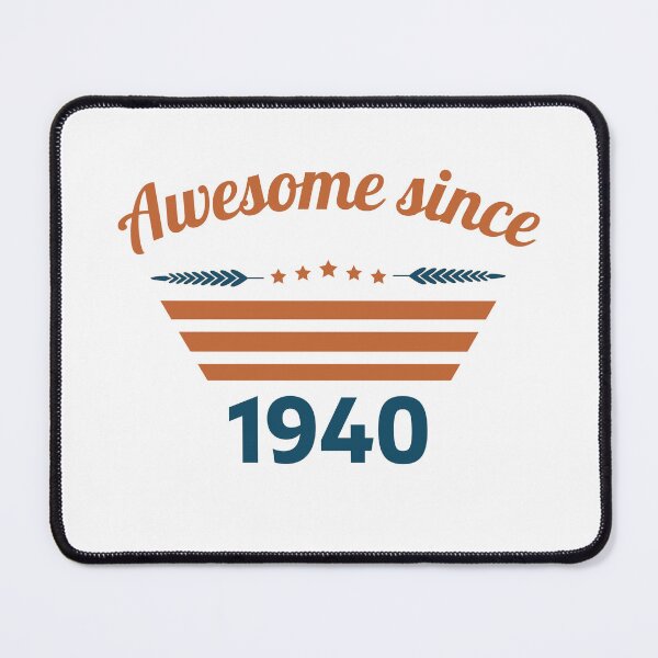 Item preview, Awesome since 1940 retro design orange blue designed and sold by ZoesAttic.