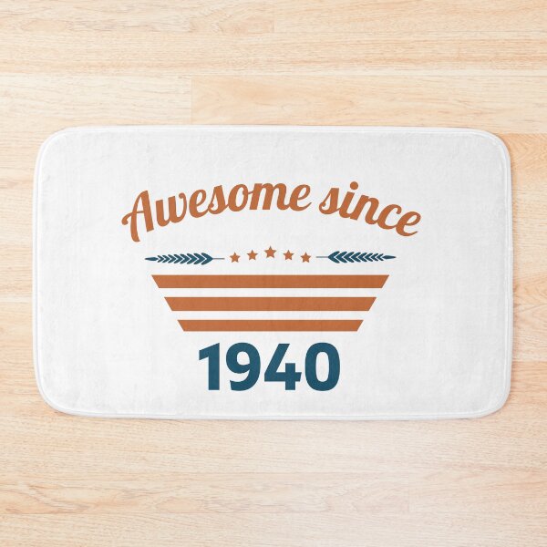 Item preview, Awesome since 1940 retro design orange blue designed and sold by ZoesAttic.
