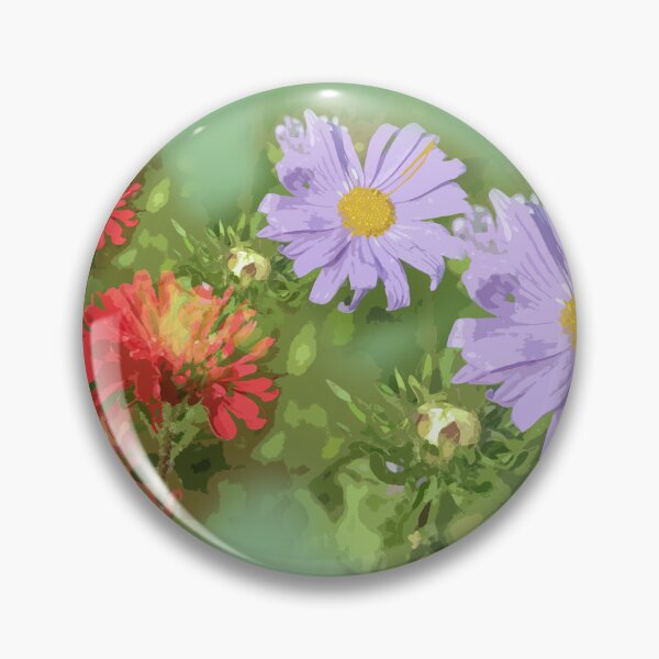 Item preview, pretty purple and red daisy aster flowers photo art designed and sold by naturematters.