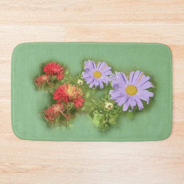 Item preview, pretty purple and red daisy aster flowers photo art designed and sold by naturematters.