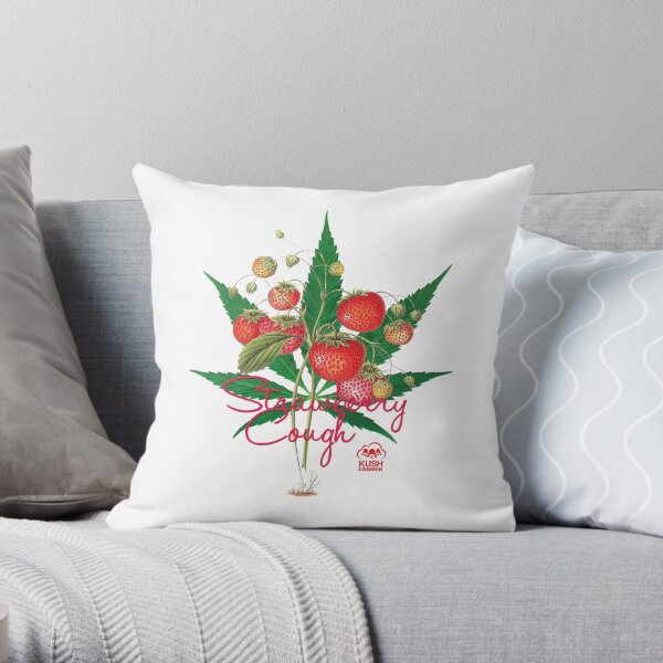 Strawberry Cough Throw Pillow