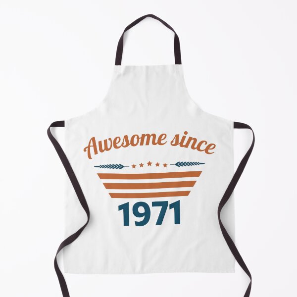 Item preview, Awesome since 1971 orange blue retro designed and sold by ZoesAttic.