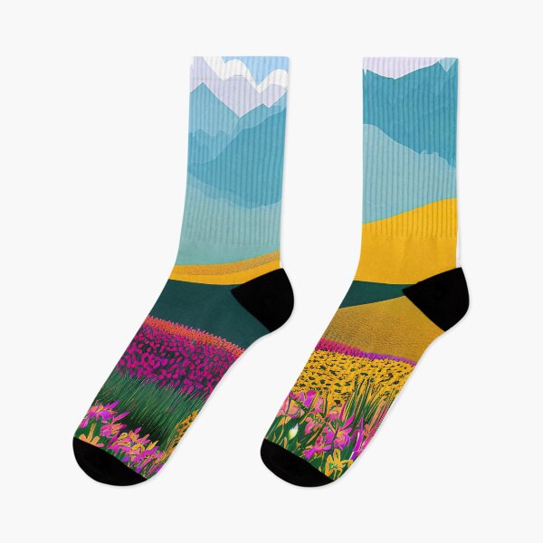 Item preview, Majestic Mountains and Blooming Flowers Gift designed and sold by TMelonShop.